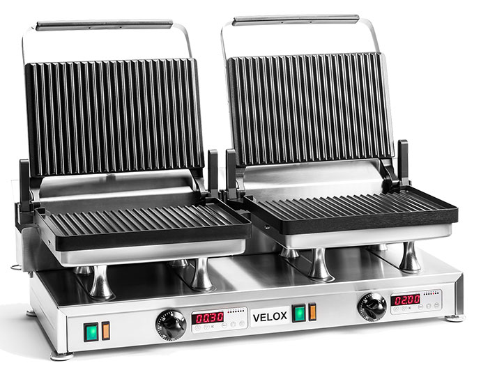 CG-2G - Double Velox Grill with Grooved cooking surfaces